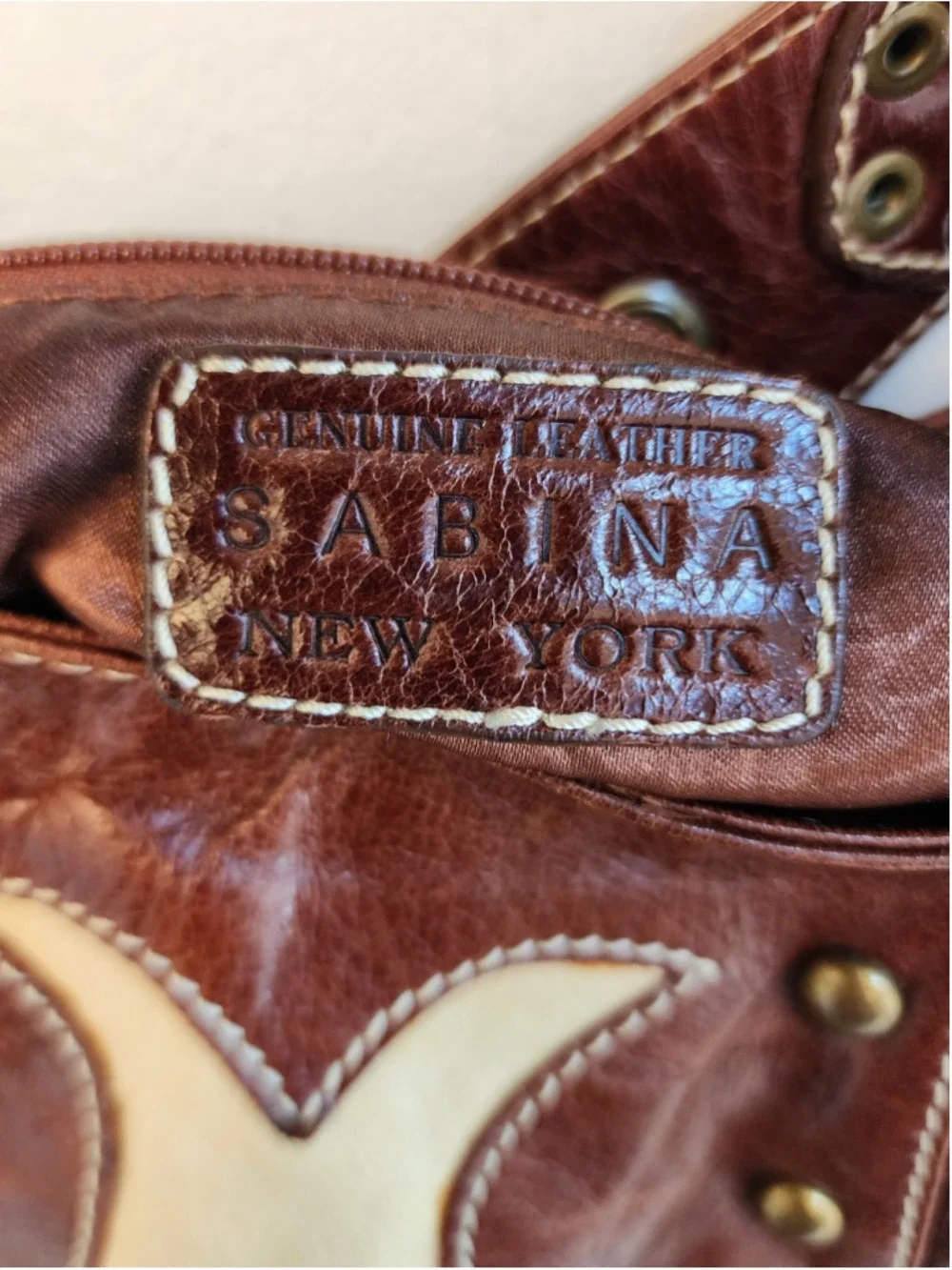 VINTAGE Sabina New York Leather Hobo Bag - Urban‎ Outfitters Y2K Boho Chic